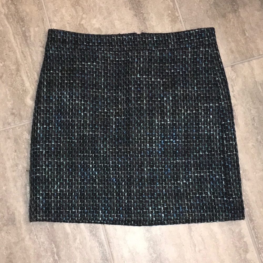 LAST CHANCE J.Crew Tweed Blue/green mini Skirt 2